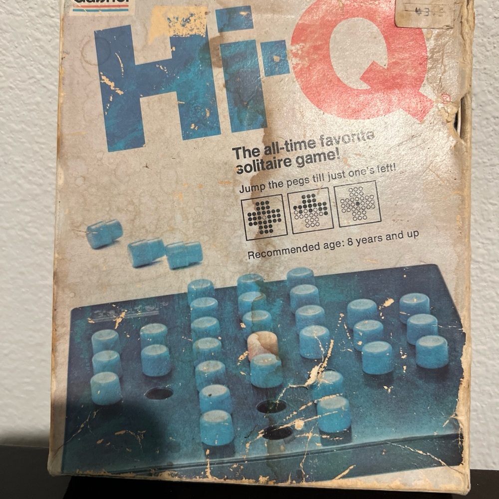 Vintage 1978 HI-Q Gabriel #7120 Solitaire Game COMPLETE